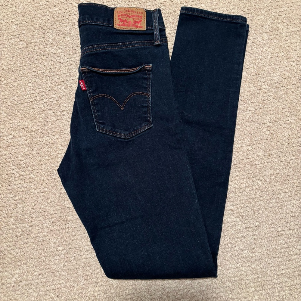 Levi's Dark Wash SLIMMING SKINNY Jeans size W 28 L 32